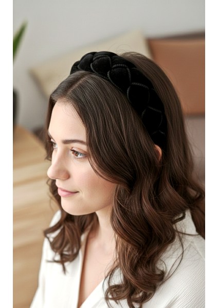 Lüks Kadife Siyah Örgü Taç fiyatları