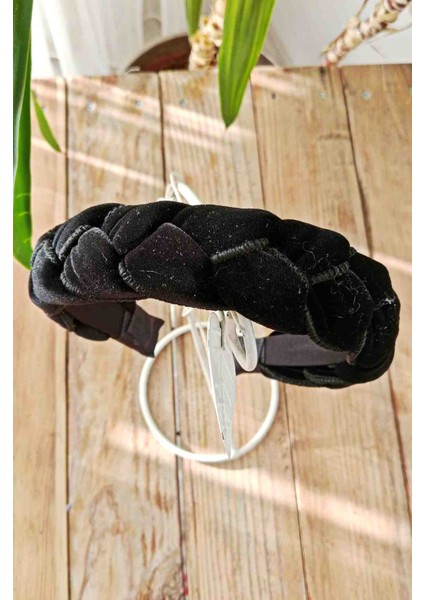 Lüks Kadife Siyah Örgü Taç modelleri