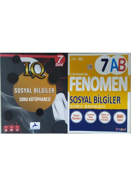 Paraf Yayınları 7. Sınıf Iq Sosyal Bilgiler Soru Kütüphanesi+Fenomen Sosyal Bilgiler Soru Bankası