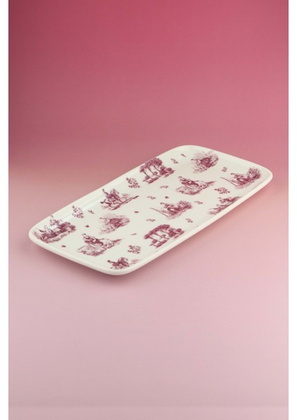 Pembe Royal Porselen Sunum Tabağı/tepsisi