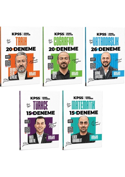 Retro 2026 Kpss Genel Yetenek Genel Kültür 96 Deneme 5 Li Set Retro Yayıncılık