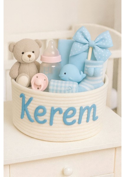 Kişiye Isme Özel Bebek Hediye Sepeti Isimli Sepet