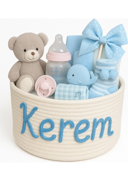 Kişiye Isme Özel Bebek Hediye Sepeti Isimli Sepet modelleri