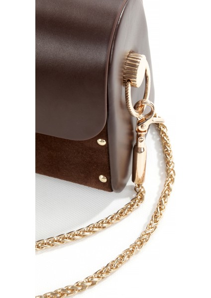 Liora Kahverengi Süet Çapraz Zincir Askılı Günlük Abiye Gerçek Deri Kadın El ve Omuz Çantası indirimleri