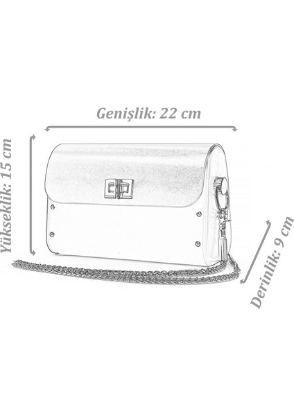 Liora Kahverengi Süet Çapraz Zincir Askılı Günlük Abiye Gerçek Deri Kadın El ve Omuz Çantası