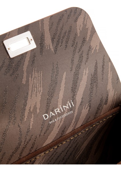 Liora Kahverengi Süet Çapraz Zincir Askılı Günlük Abiye Gerçek Deri Kadın El ve Omuz Çantası