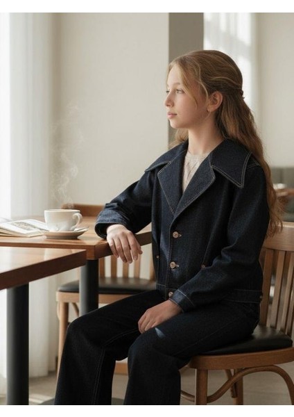 Kız Çocuk Modern Fit Denim Blazer Ceket fırsatları