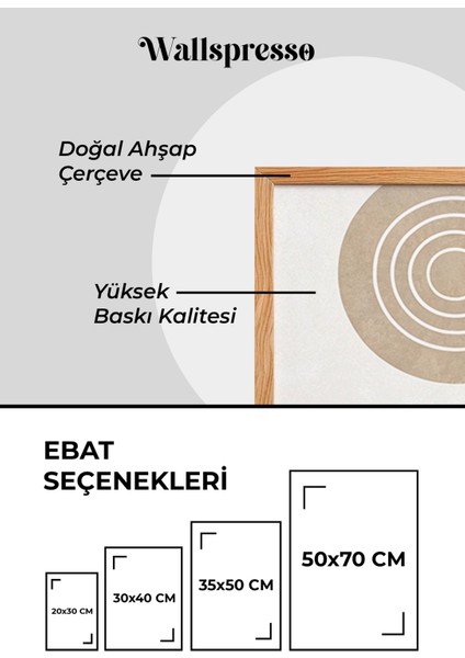 Bohem Minimalist Ahşap Çerçeveli Tablo - 3'lü Tablo Seti - Duvar Tablosu - Üçlü Tablo modelleri
