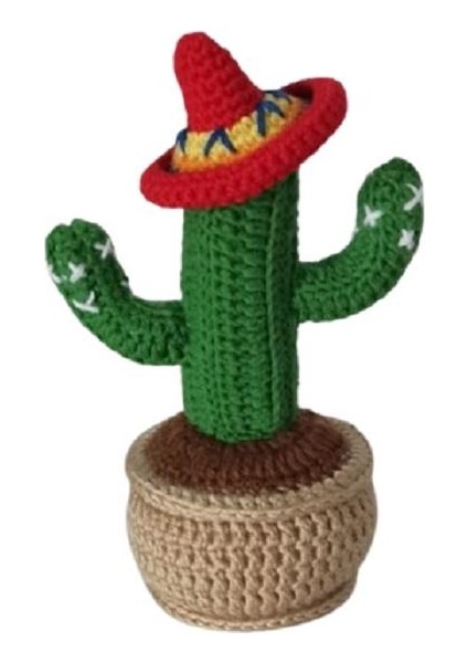 Meksika Kaktüs Amigurumi Organik Oyuncak