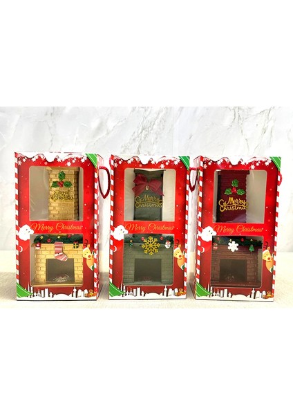 Buğz Noel Temalı Polyester Şömine Tütsülük