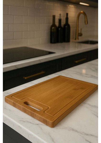 Doğal Kaliteli Bambu Tezgah Üstü Kesme Tahtası 1 Adet fiyatları