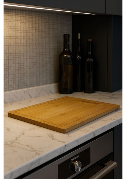 Doğal Kaliteli Bambu Tezgah Üstü Kesme Tahtası 1 Adet modelleri