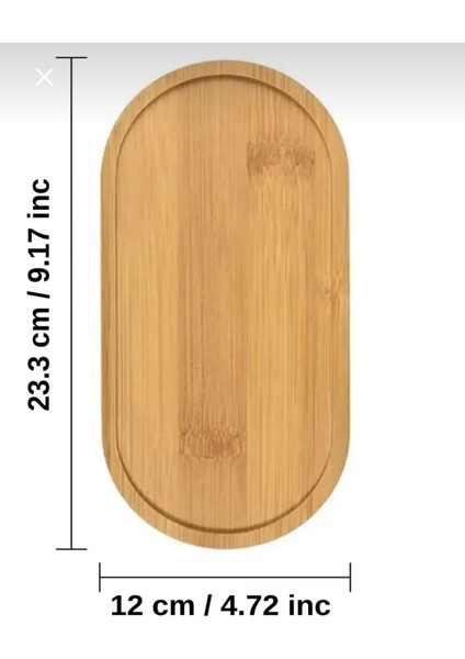 Bambu Oval Sunum ve Servis Tepsisi Yağdanlık Altlığı, Mutfak ve Banyo 1 Adet fırsatları