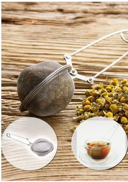 Paslanmaz Çelik Mandallı Bitki Çayı Süzgeci, Çay Kahve Demleme Demlik Çay Süzgeci fiyatları
