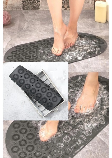 Çok Renkli Kaydırmaz Banyo Paspası, Tırtıklı Silikon Masaj Pedi modelleri