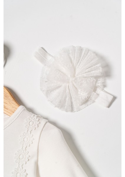 Kız Bebek Mevlütlük Elbise Dantelli Bandanalı ELB1071 fiyatları