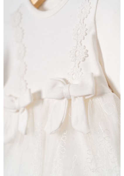 Kız Bebek Mevlütlük Elbise Dantelli Bandanalı ELB1071 fırsatları