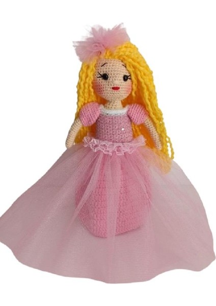 Pembe Prenses Rosa Bebek Amigurumi Organik Oyuncak