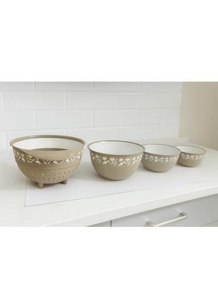 4'lü Jumbo Süzgeç Kase Seti fiyatları