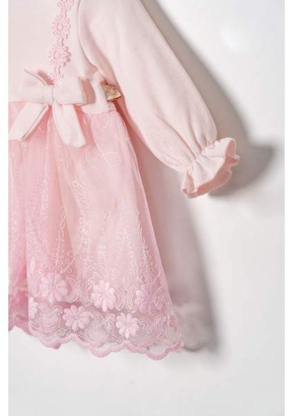 Kız Bebek Mevlütlük Elbise Dantelli Bandanalı ELB1071 modelleri