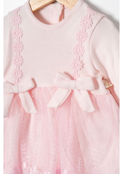 Kız Bebek Mevlütlük Elbise Dantelli Bandanalı ELB1071 fırsatları