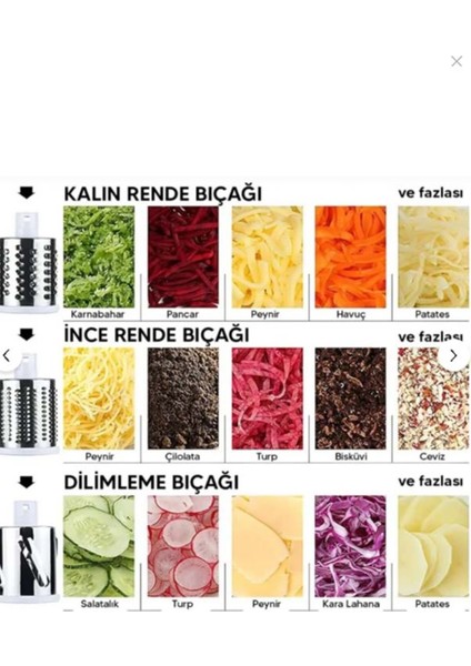 Paslanmaz Çelik Çevirmeli Rende Kollu Sebze Doğrayıcı fırsatları