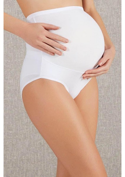 Pamuk ve Modal Kumaş Yüksek Bel Beyaz Hamile Külodu fiyatları