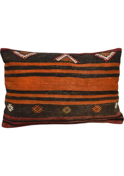 Yeni El Dokuma Dekoratif Kilim Kırlent Yastık Kılıfı 6667