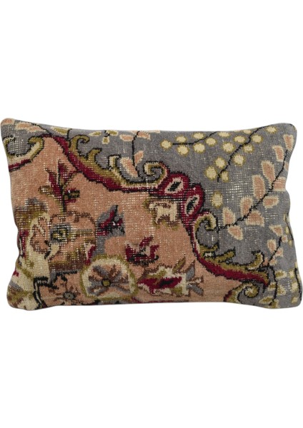 Vintage El Dokuma Dekoratif Halı Kırlent Yastık Kılıfı 6679