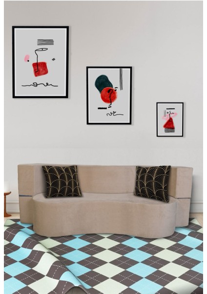 Orion Yataklı Koltuk Takımı 2+1 Modern Pratik Sünger Koltuk Takımı Yıkanabilir Kılıflı(Krem) fiyatları