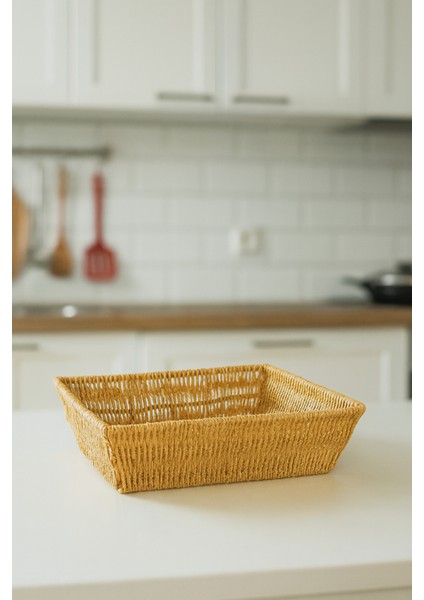 Hasır Ekmek Sepeti Kare