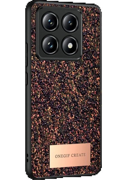 Xiaomi Mi 14T Pro Bright Simli Kapak - Derin Mor modelleri