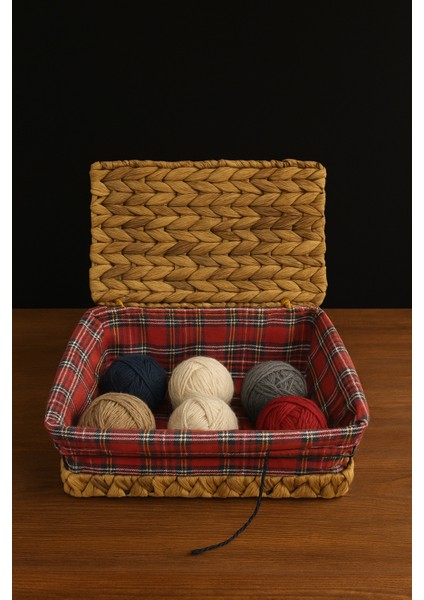 Kapağı Hasır Kapaklı Bezli Kutu, Şık ve Kullanışlı Saklama Çözümü fiyatları