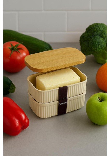 Pratik Ikili Bambu Kapaklı Saklama Beslenme Kabı fiyatları