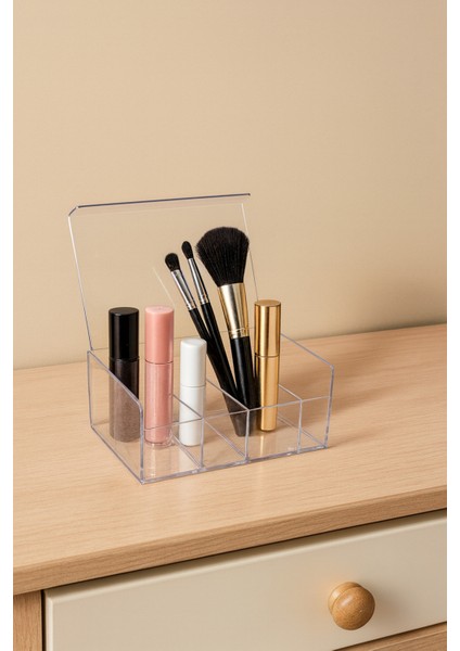 Makyaj Düzenleyici Organizer Set 6 Bölmeli Şeffaf