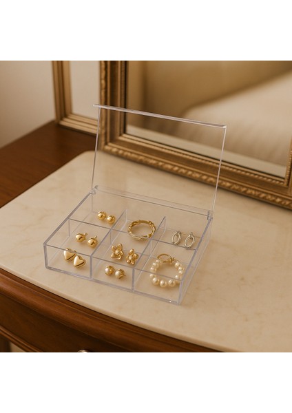 Makyaj Düzenleyici Organizer Set 6 Bölmeli Şeffaf fiyatları