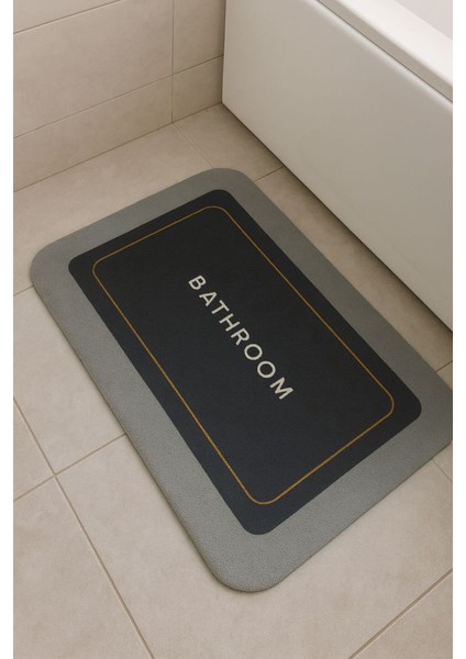 Su Emici Paspas Şık Tasarım Abdest Paspası Kaymaz Taban Diyatom 40*60 cm Kare Paspas