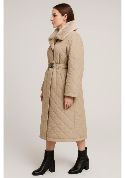 Yakası Kendi Renginde Kürklü Kışlık Mont/trençkot indirimleri