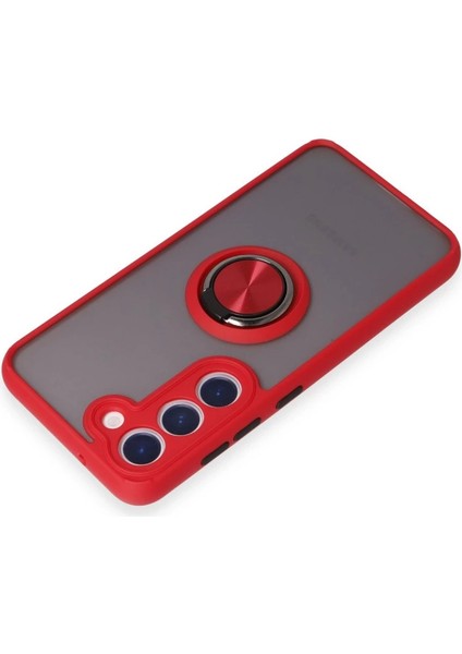 Buğz Samsung Galaxy S23 Kılıf Montreal Yüzüklü Silikon Kapak - Kırmızı indirimleri
