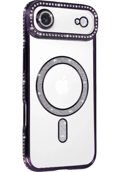 Buğz Apple Iphone 17 Air Joke Simli Magneticsafe Kılıf - Derin Mor fiyatları