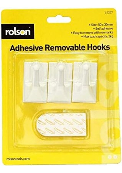 3'lü Siyah Çıkarılabilir Yapışkanlı Kanca Seti, Çok Renkli, Dayanıklı ve Pratik Kullanım fiyatları