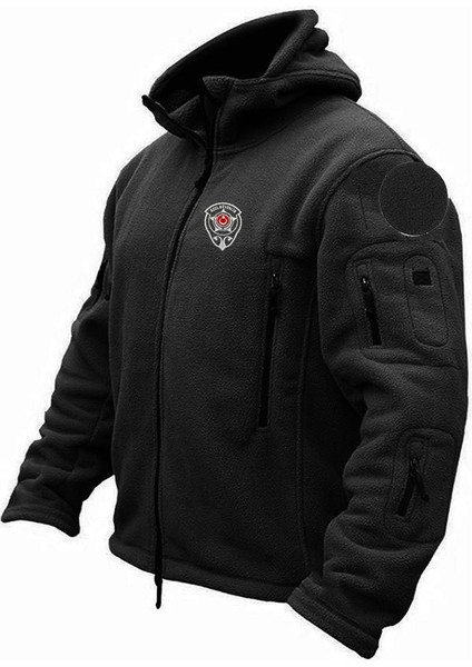 özel Güvenlik Erkek Kapşonlu Göğüsten Logolu Nakış Işlemeli Polar modelleri