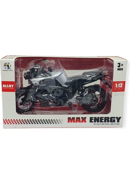 1:12 Ölçekli Model Motosiklet - HX792-1- Gri (Lisinya) modelleri