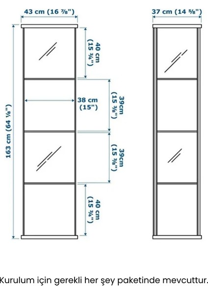 3 Raflı Ledli Camlı Vitrin (Gümüşlük,kitaplık, Sunu,sergi Vitrini)