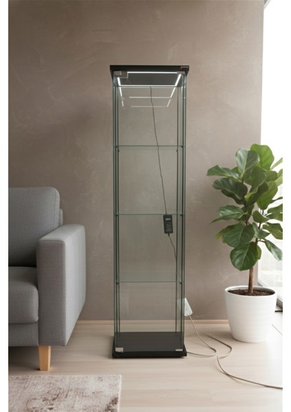 3 Raflı Ledli Camlı Vitrin (Gümüşlük,kitaplık, Sunu,sergi Vitrini) fiyatları