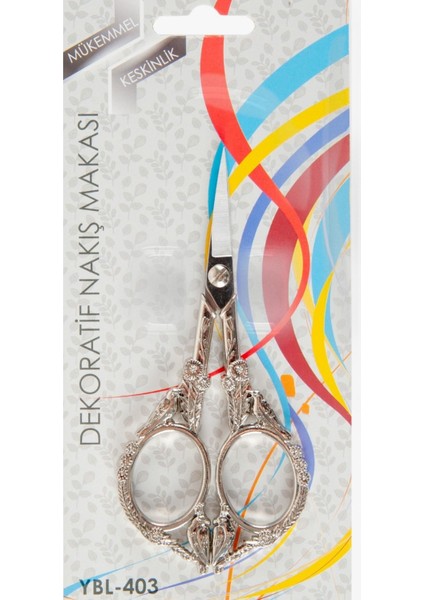 Nakış Makası Dekoratif Gümüş Kuş YBL-403 Model 21