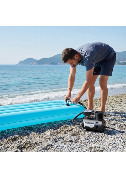 ® 300 Psı Güçlü Taşınabilir Hava Kompresörü-Araba, Motosiklet, Bisiklet ve Top Şişirme Için Elektrikli Fişli Çakmaklıklı Lastik Şişirme Pompası modelleri