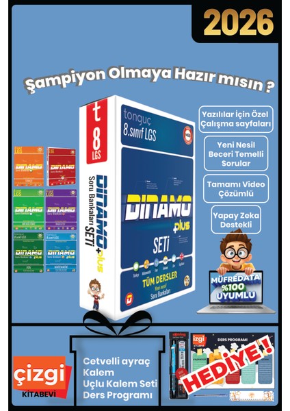 8. Sınıf Dinamo Tüm Dersler Soru Bankası Set
