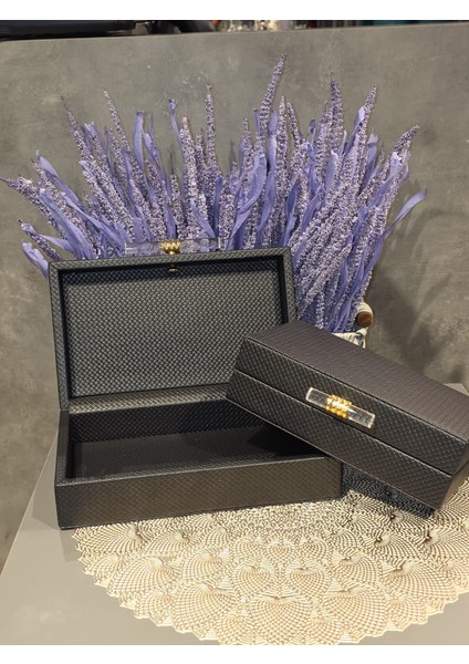 Deri Kutu Siyah 2 Liçubuklu modelleri