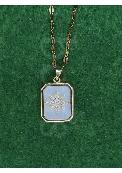 - Mineli Kutup Yıldızı Gold Kaplama Çelik Kolye modelleri